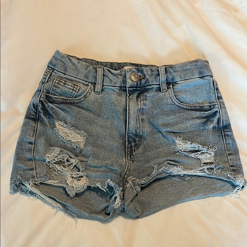 Rue21 Light Blue Distressed Jean Shorts